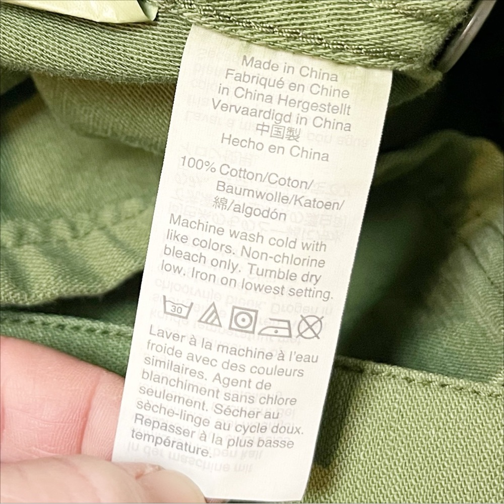 Madewell Claremont‎ Drawstring Jacket Medium green utility button lightweight - Picture 9 of 13